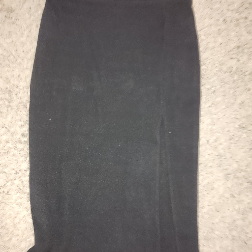 Black crop top with Black Skirt